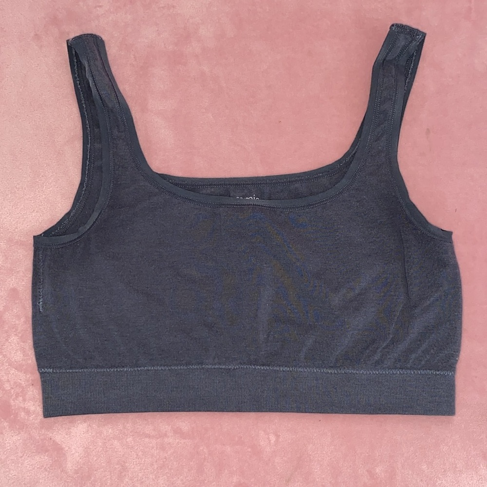 Yummie Tummie Bralette Blue Gray Seamless Wireless Tanya Bralette Softserve S